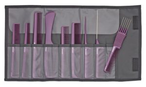 Zestaw grzebieni fryzjerskich 9 szt. k.fiolet - More JAGUAR nr.11